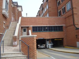 Parking is tucked away in this underground facility