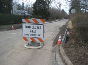 Junction of Terhune Road and Ewing St, March 2, 2013.