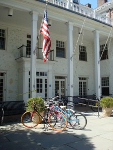 Bicycles in Princeton: not as widely used as in other College towns.