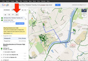 Use the Bike Layer option to see bike routes and plan the quickest two-wheel route!