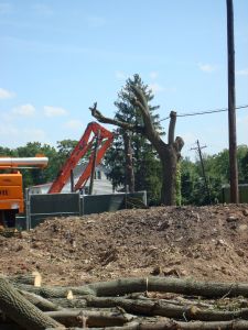 Construction at Princeton University's Arts and Transit project.