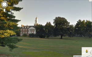 Westminster Choir College, Princeton, seen from Google Street View. (Click to expand.)