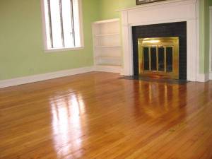 Bedroom/living space in Palmer Square Apartment.