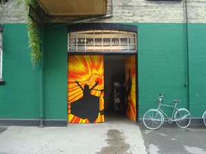 Entrance to the Christiana Bikes workshop, just outside Copenhagen, Denmark. (Click to expand)