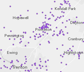 German speakers around Princeton. Not many German-speakers are found in W Windsor- they are found much more often in Princeton, or else in Plainsboro. (Click to expand.)