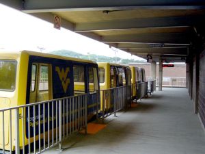 Personal Rapid Transit (PRT) system in Morgantown, WV. Image attribution: Brian M. Powell (Click to expand.)