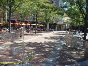 Hinds gates form welcome visitors to the Hinds Plaza next to Princeton public library. (Click to expand)
