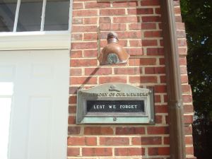 Memorial to fallen firefighters at the firehouse on Chestnut Street (click to expand.)