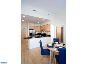 Kitchen in 1-bed apartment in The Waxwood. (click to expand.)