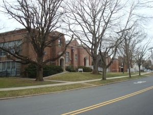 Former school / council office building at 369 Witherspoon Street, as seen from the corner of Witherspoon and Valley Road. (Click to expand.)