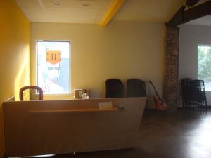 Reception area for Princeton's TigerLabs. (Click to expand.)