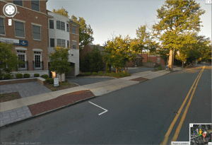 Curb-cuts serving businesses next to 255 Nassau Street. (Click to expand.)