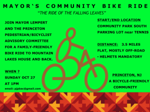 Official poster for Mayor's Bike Ride. (Click to expand.)