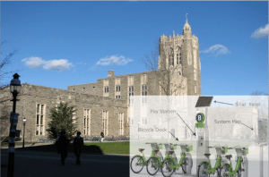 What bikeshare might look like when Princeton University launches its scheme in the coming years. But will Princeton town residents and other students be able to use the system? (Click to expand.)