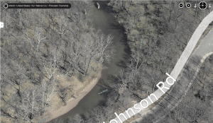 Stony Brook viewing place, from Bing Maps, click here for scrollable map, or click the image to expand.