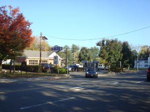 The old Delta gas station at Alexander and Faculty Road on a quiet Sunday afternoon. But rush hour traffic is expected to become overwhelming in the near future. (Click to expand.)