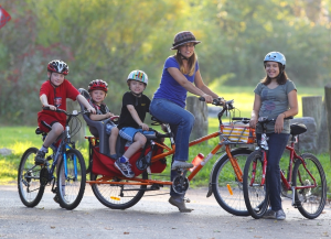 This family from Buffalo, NY lives car-free year-round. (Click to expand.)