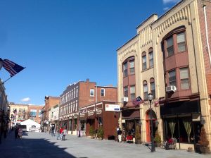 Pedestrians explore Division Street in Somerville free from motorized vehicles. (Click to expand.)