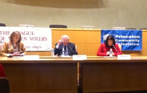 Princeton Council candidates (left to right) Jo Butler, Bernie Miller, and Sue Nemeth at the recent candidate forum. (Click to expand.)