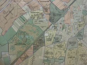 Planning map of West Windsor, showing the Bear Brook Road site and existing developments (click to expand.)