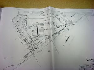 Existing 'Ellsworth II' site plan, featuring two buildings. (click to expand.)