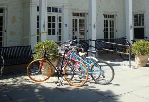 Bicycles at Forbes College, Princeton. (click to expand)