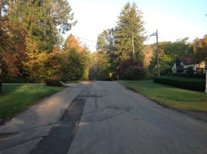 Poe Road in Princeton between Random Road and Route 27, where sidewalks are due to be added. (click to expand)