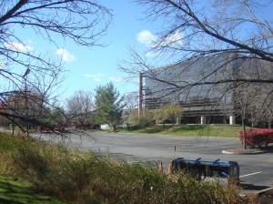 West Windsor specializes in single-use land planning and office parks like this, which contribute to car dependence and global warming. The new NRG headquarters looks to be more of the same. (click to expand.)