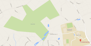 One of Princeton's largest open space areas, the Woodfield Reservation, isn't even labeled correctly on Google Maps at the time of writing. (click to expand)