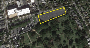 One potential site for new affordable housing: The 'Franklin Lot' at Franklin Avenue and Harris Road. (click to expand.)