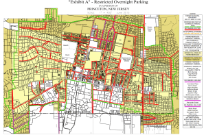 Shaded area shows the extend of the new overnight parking restriction in Princeton, which will be subject to a vote by Council on 6/8/15. (click to expand.)