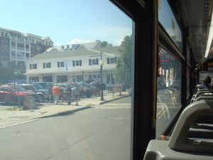 Downtown Princeton, as seen from inside the NJ Transit #605 bus. (click to expand.)