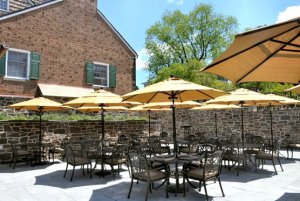 Patio at Yankee Doodle Tap Room (image via Nassau Inn blog, click to expand).