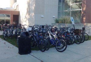 More overflowing bike racks at Princeton High School. (click to expand)