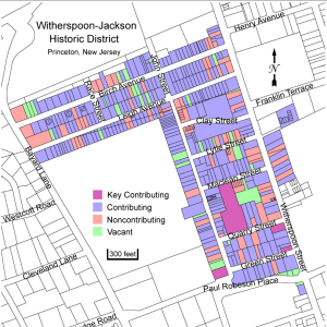 Map of proposed historic designation area in Princeton (click to expand)