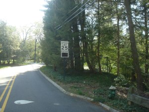Temporary speed display sign - another traffic calming measure used on Edgerstoune (click to expand).